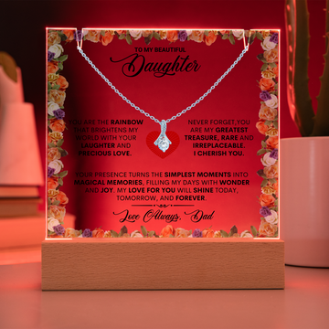 Keepsake Acrylic Plaque & Alluring Beauty Necklace