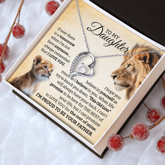 Inspirational Daughter Necklace – Dad’s Loving Words – Unique Gift Idea