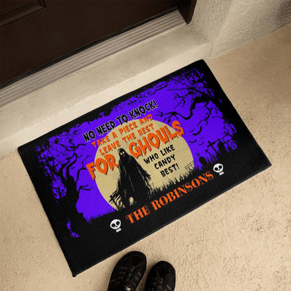Custom No Need To Knock  – Spooky Halloween Entryway Decor with Family Name