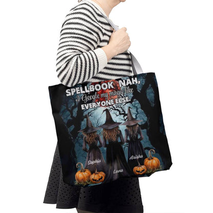Halloween Witch Tote Bag – Funny Spellbook Quote !
