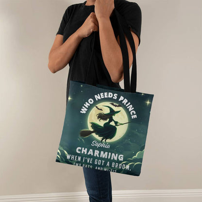Who Needs Prince Charming, I’ve Got a Broom, Bats & Wi-Fi” Halloween Bag !