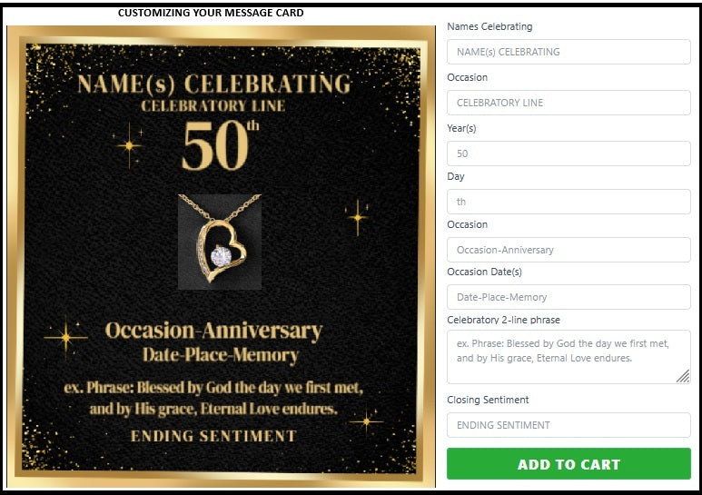 Personalized Forever Love Necklace (Gold ONLY) + Luxury Box