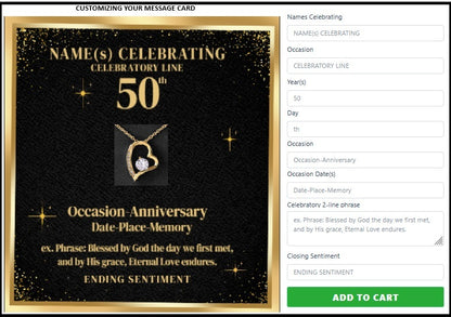 Personalized Forever Love Necklace (Gold ONLY) + Luxury Box