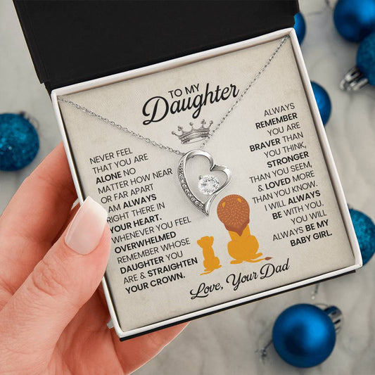 To My Daughter Necklace – Sentimental Keepsake – Father’s Love Jewelry