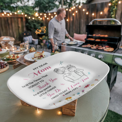 To My Dear Mom, 10”x14” Platter