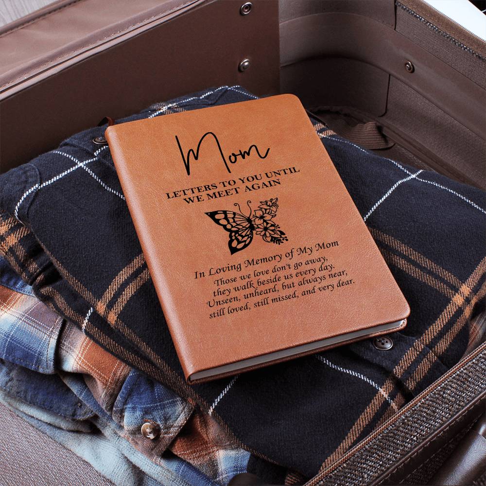 Mom, Letters To You Until We Meet Again, Vegan Leather Graphic Journal