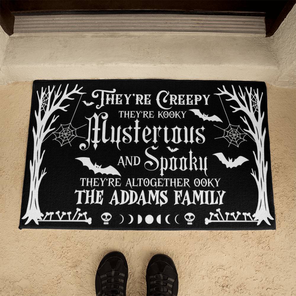 Addams Family Creepy & Spooky Halloween  Welcome Mat