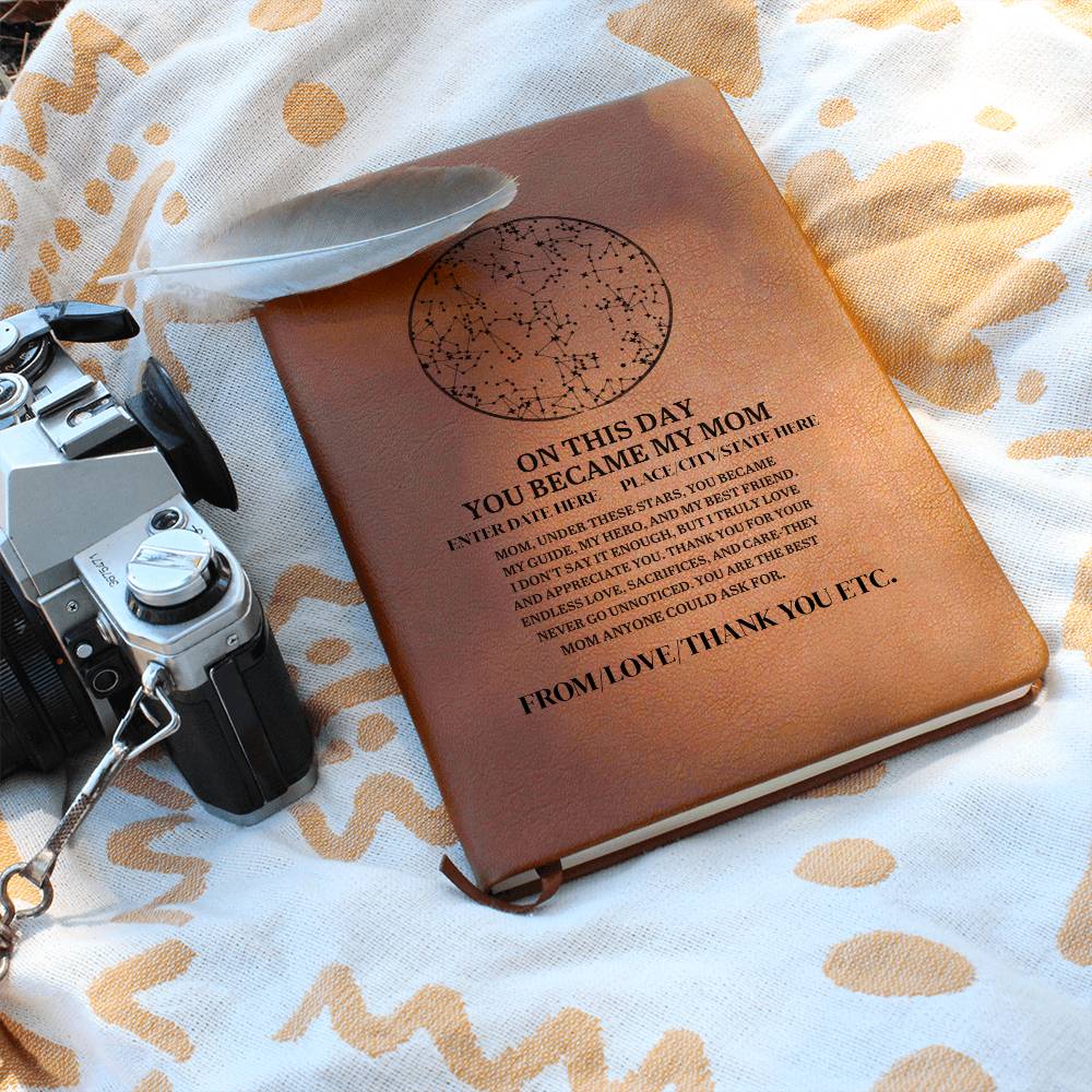 Unleash Your Gratitude with Our "On This Day You Became My Mom" Journal.