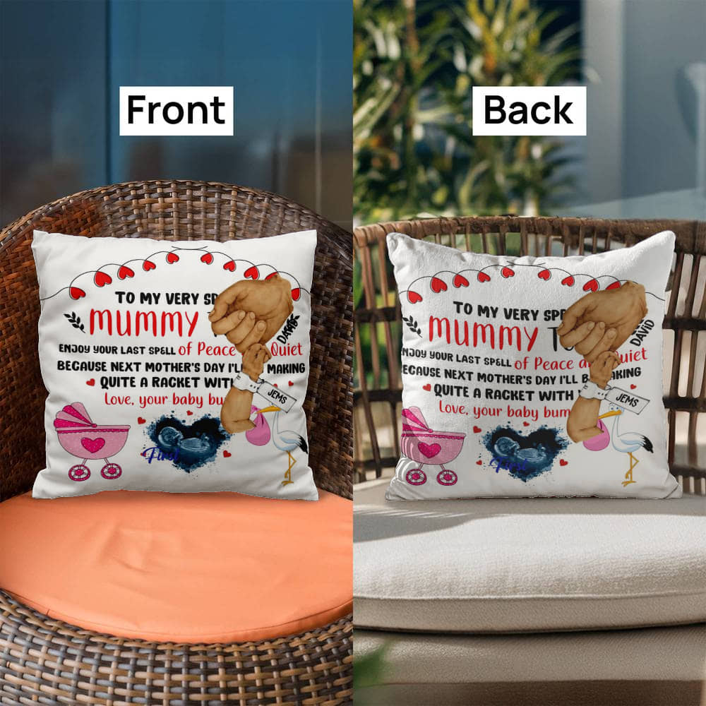 Pillow New baby Girl Copy Personalized Happy First Father's Day From Baby Pillow !!