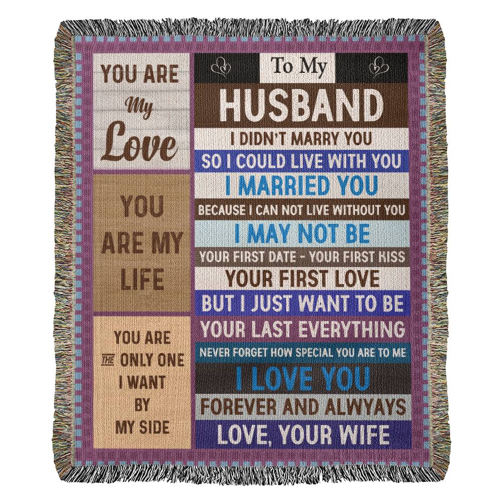 I love you forever blanket husband