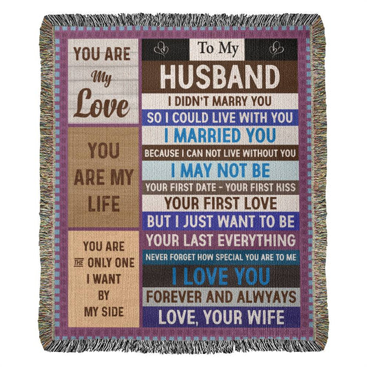 I love you forever blanket husband