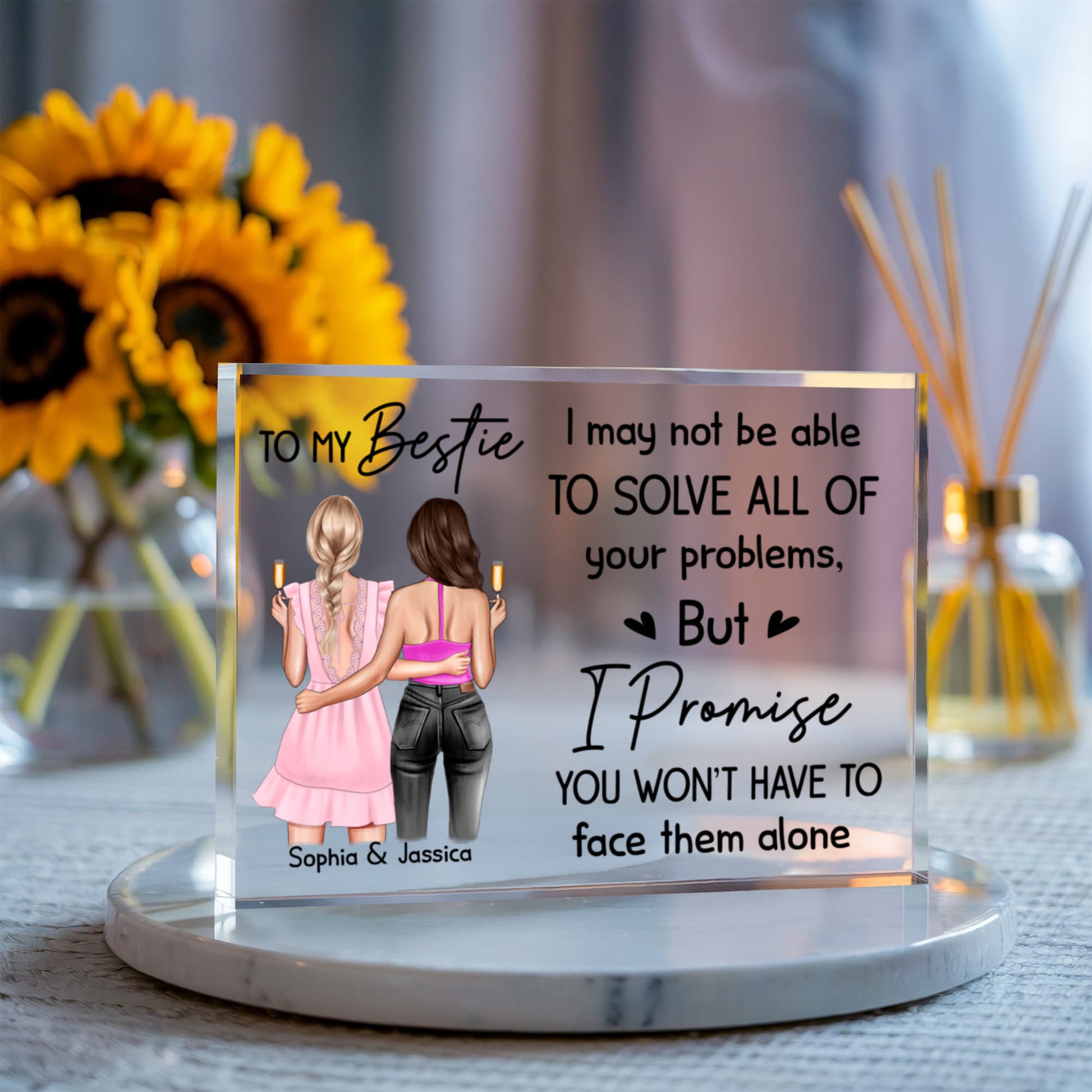 Personalized best friend acrylic block