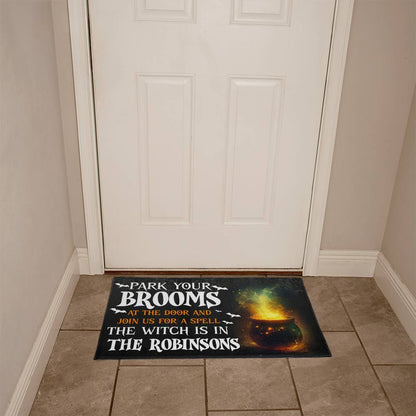 Park Your Brooms - Halloween Welcome Mat