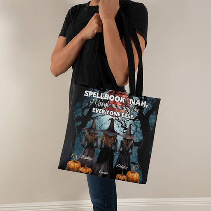 Halloween Witch Tote Bag – Funny Spellbook Quote !