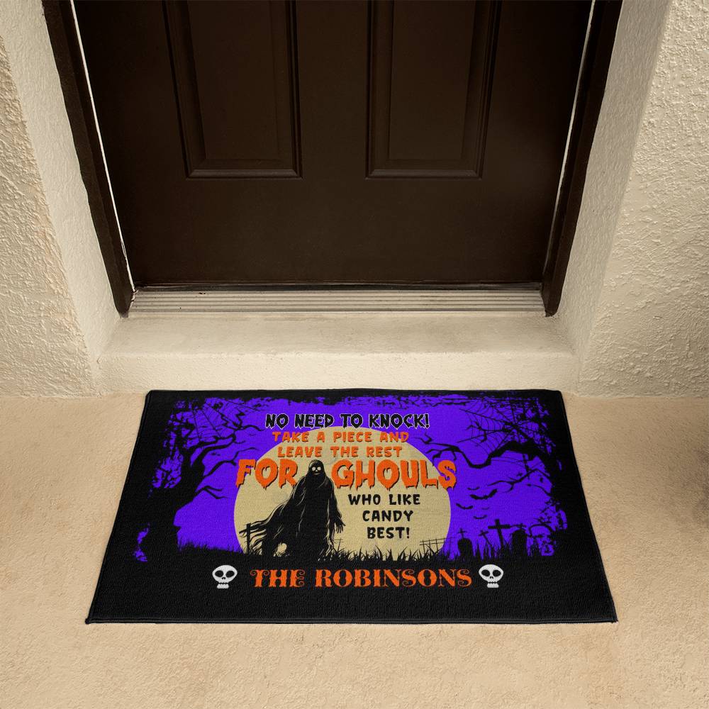 Custom No Need To Knock  – Spooky Halloween Entryway Decor with Family Name