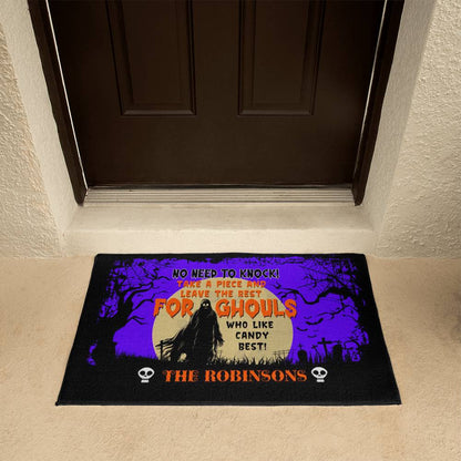 Custom No Need To Knock  – Spooky Halloween Entryway Decor with Family Name