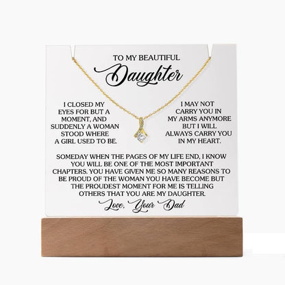 Keepsake Acrylic Plaque - Alluring Beauty Necklace, Gift to Daughter, Love Dad-16