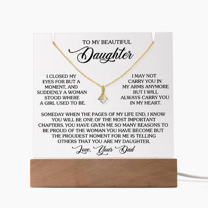 Keepsake Acrylic Plaque - Alluring Beauty Necklace, Gift to Daughter, Love Dad-16