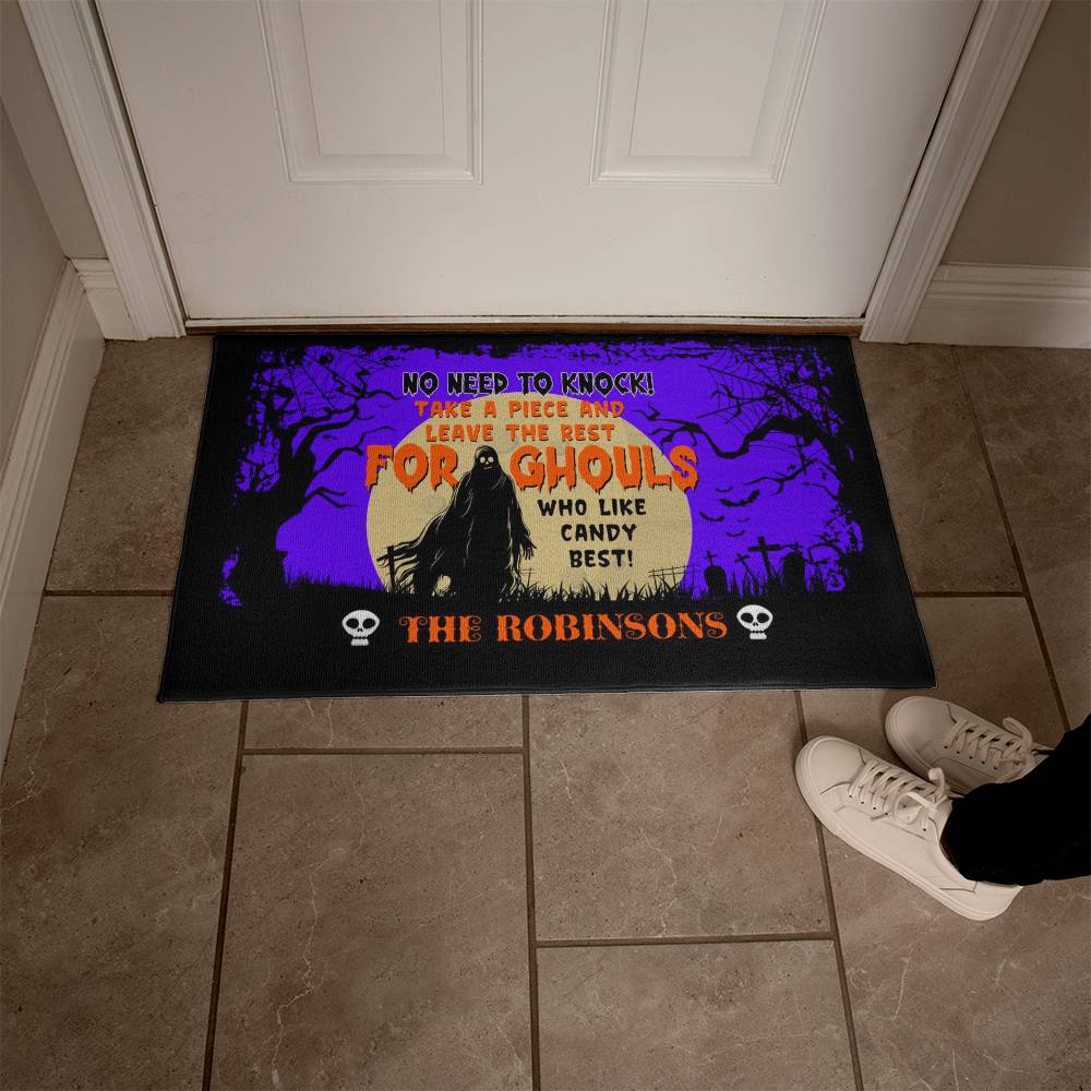 Custom No Need To Knock  – Spooky Halloween Entryway Decor with Family Name