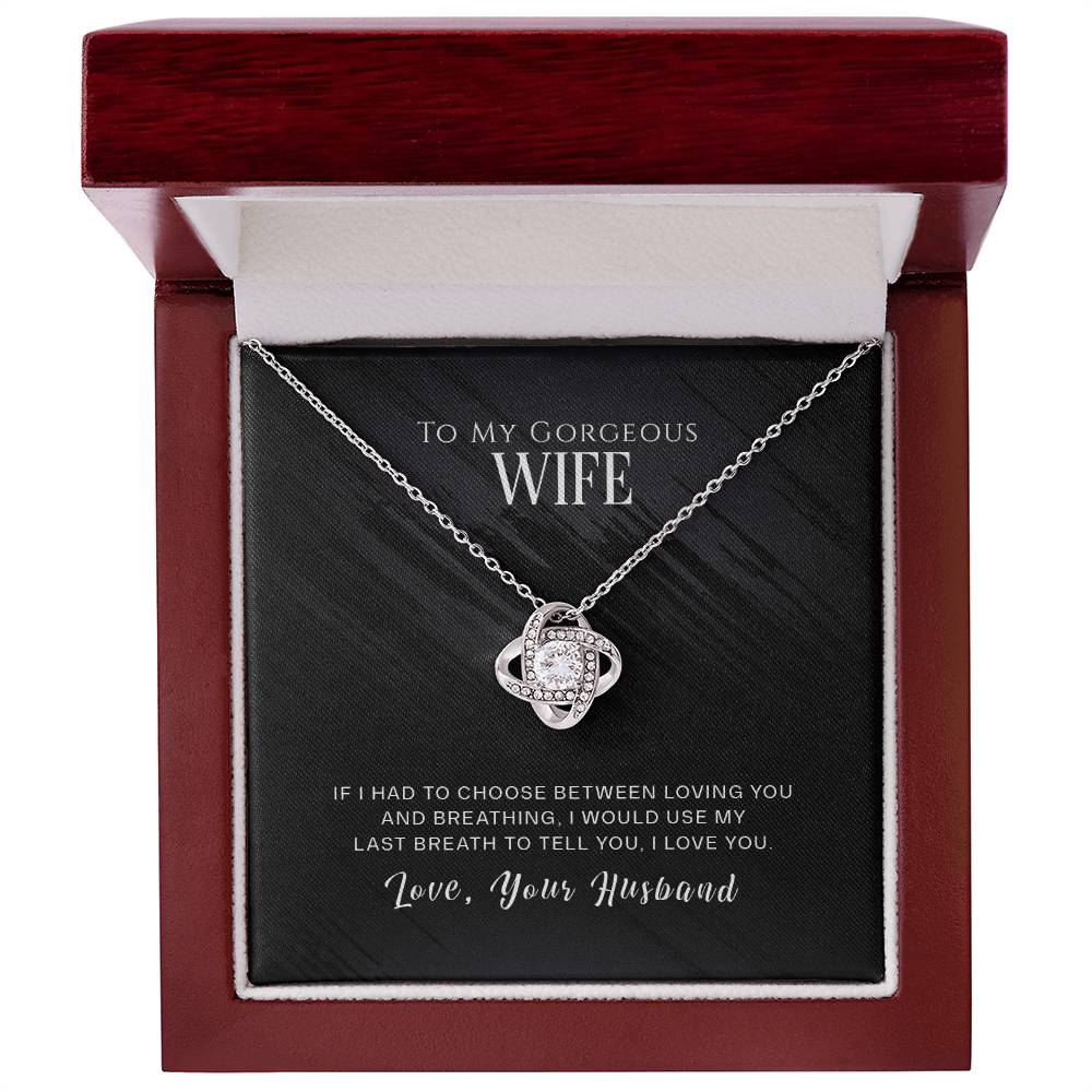 To My Wife, I Love You -Love Knot Necklace - YERTIZZ.COM