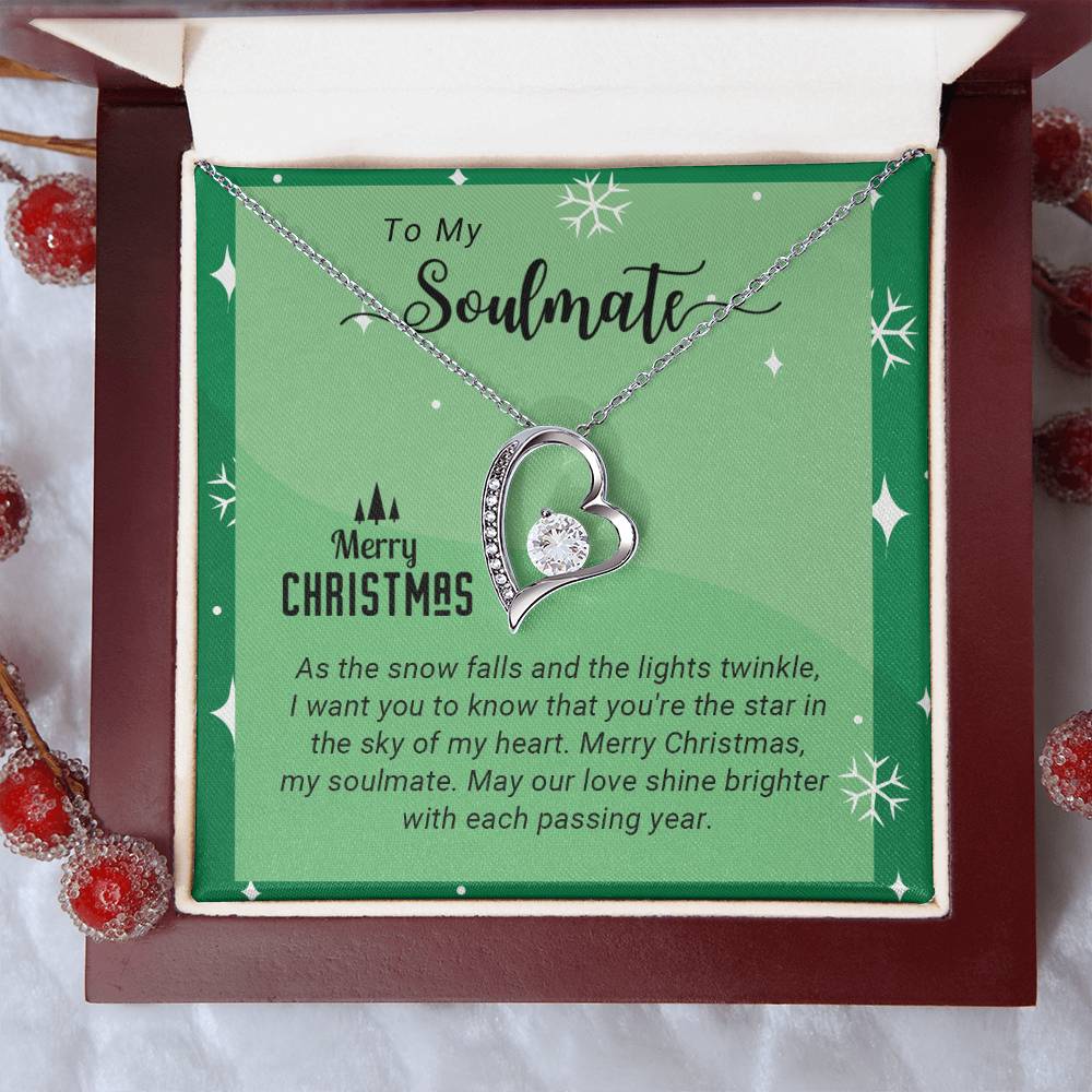 To My Soulmate - My Heart - Christmas Gift - Forever Love Necklace