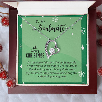To My Soulmate - My Heart - Christmas Gift - Forever Love Necklace