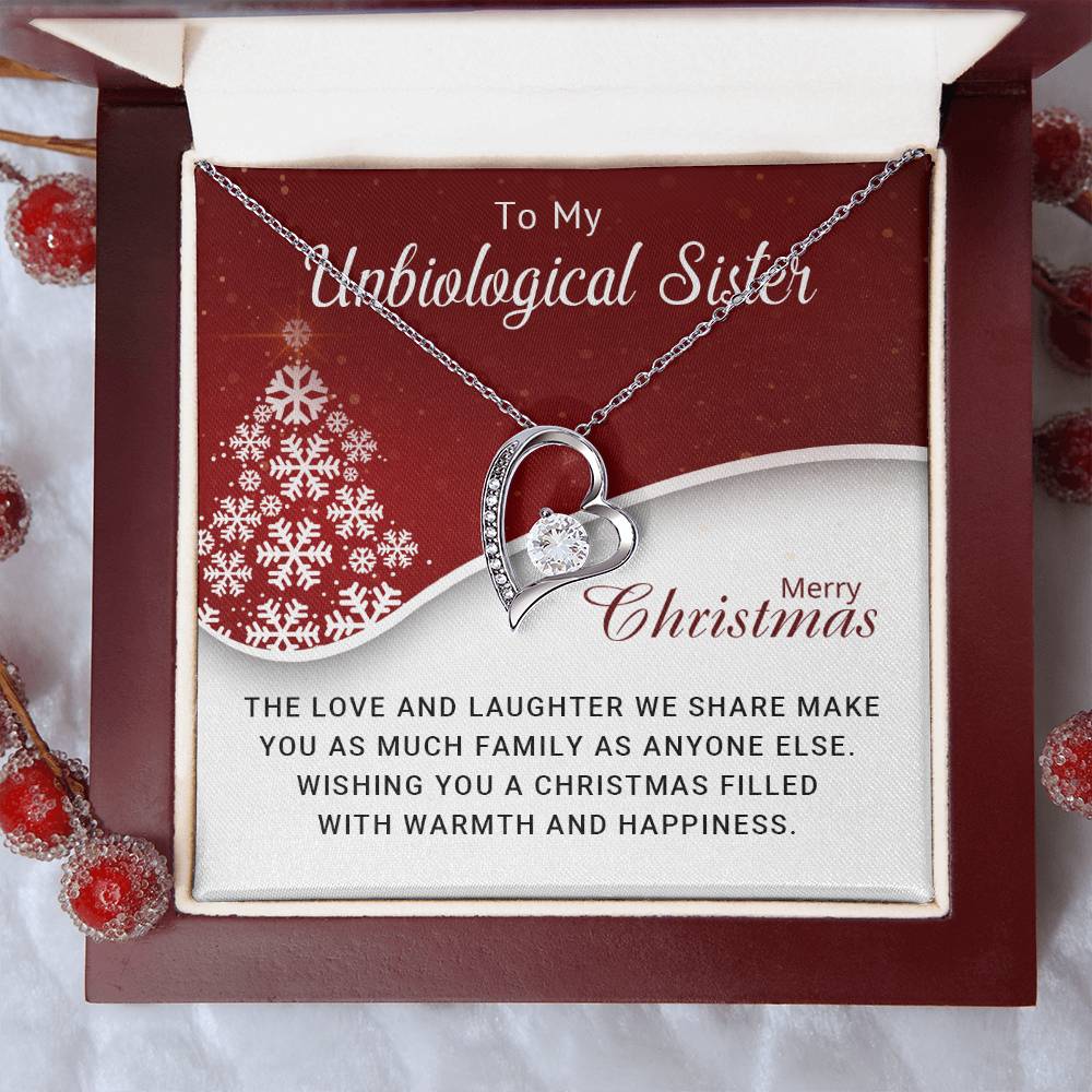 To My Unbiological  Sister - Christmas Gift - Forever Love Necklace