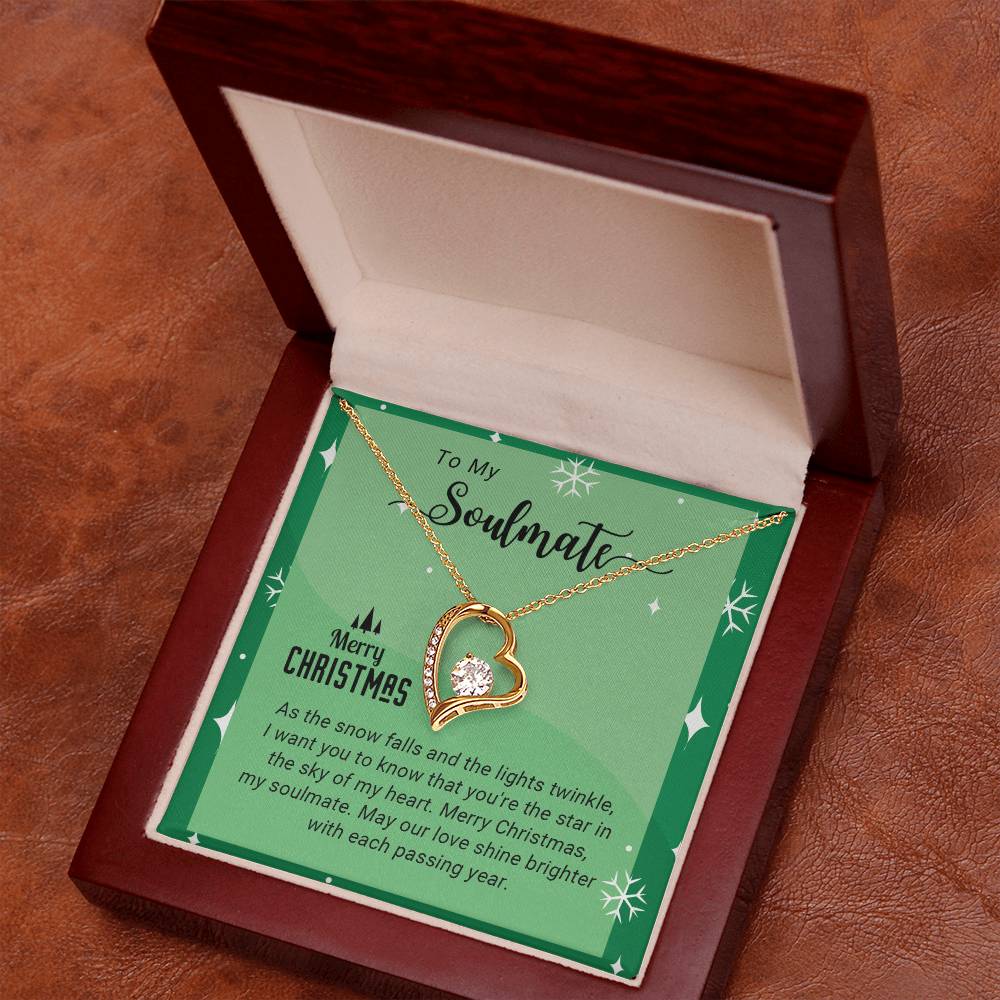 To My Soulmate - My Heart - Christmas Gift - Forever Love Necklace