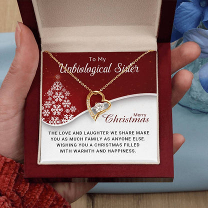To My Unbiological  Sister - Christmas Gift - Forever Love Necklace