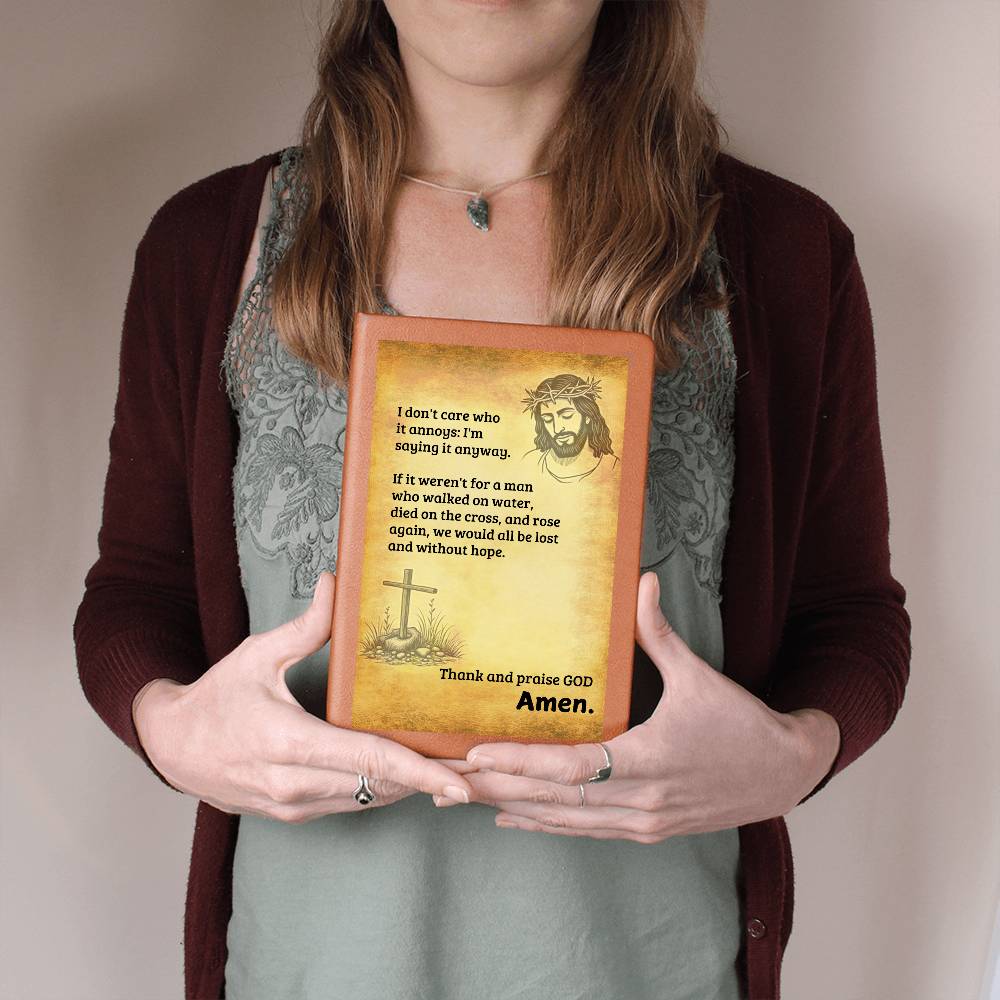 Thanks and praise GOD-Vegan Leather Graphic Journal