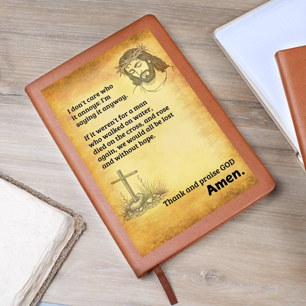 Thanks and praise GOD-Vegan Leather Graphic Journal