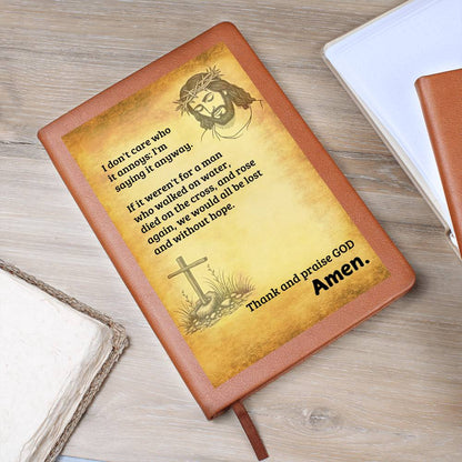 Thanks and praise GOD-Vegan Leather Graphic Journal