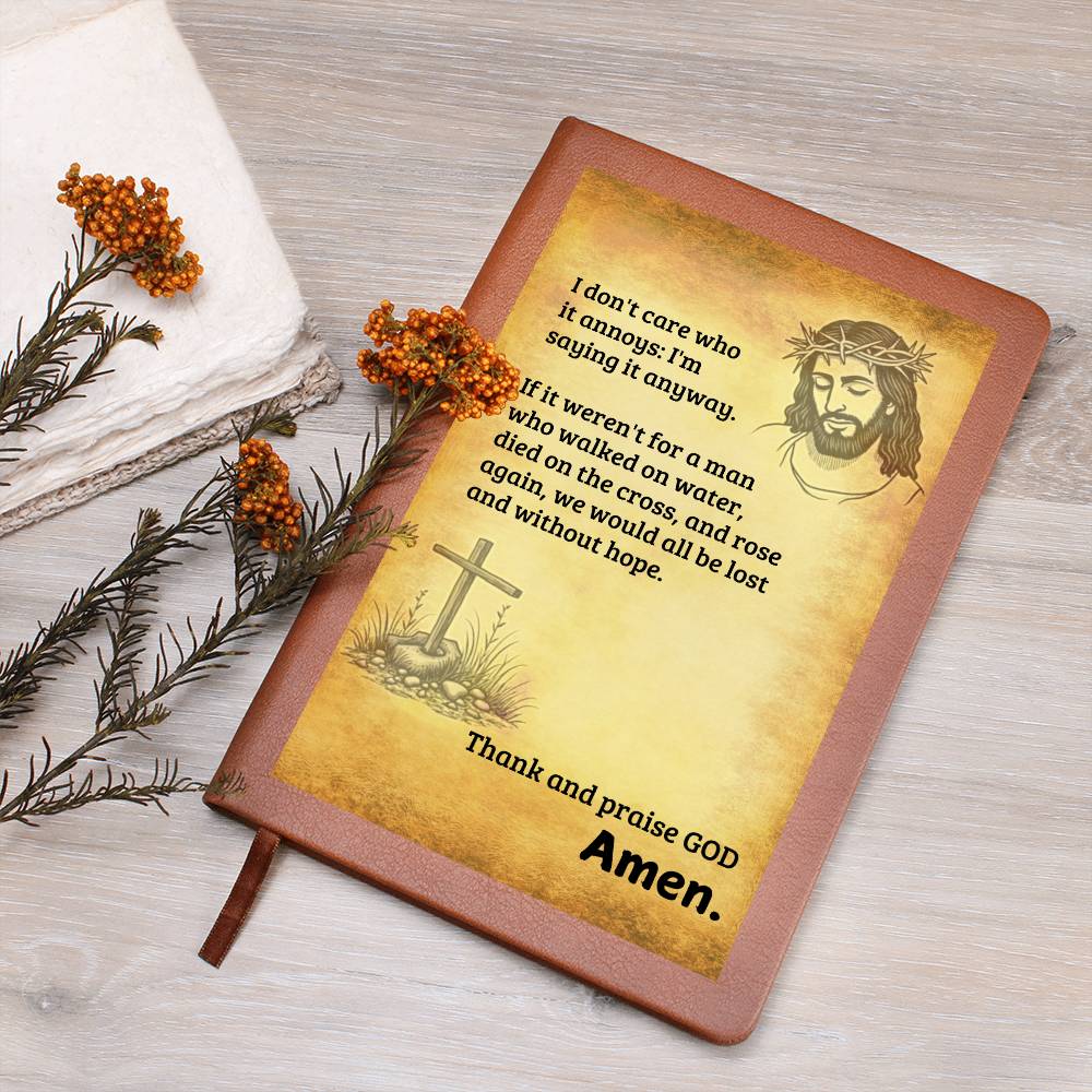 Thanks and praise GOD-Vegan Leather Graphic Journal