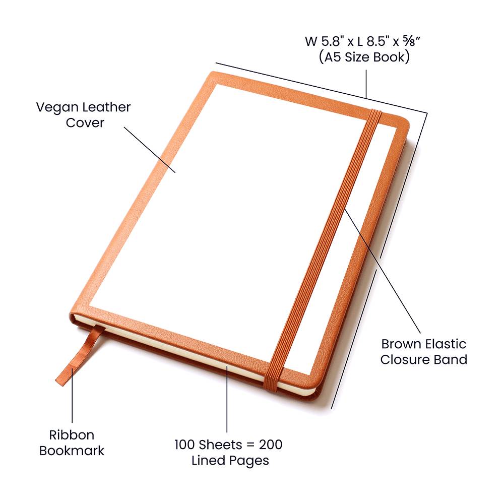 Bible Verse, John 3-16-Vegan Leather Graphic Journal
