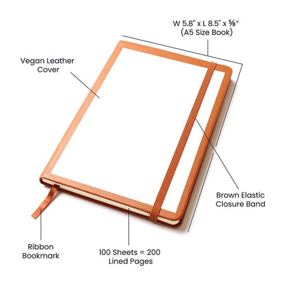 Bible Verse, John 3-16-Vegan Leather Graphic Journal