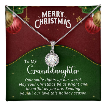 To My Granddaughter - Smile - Christmas Gift - Eternal Hope Necklace