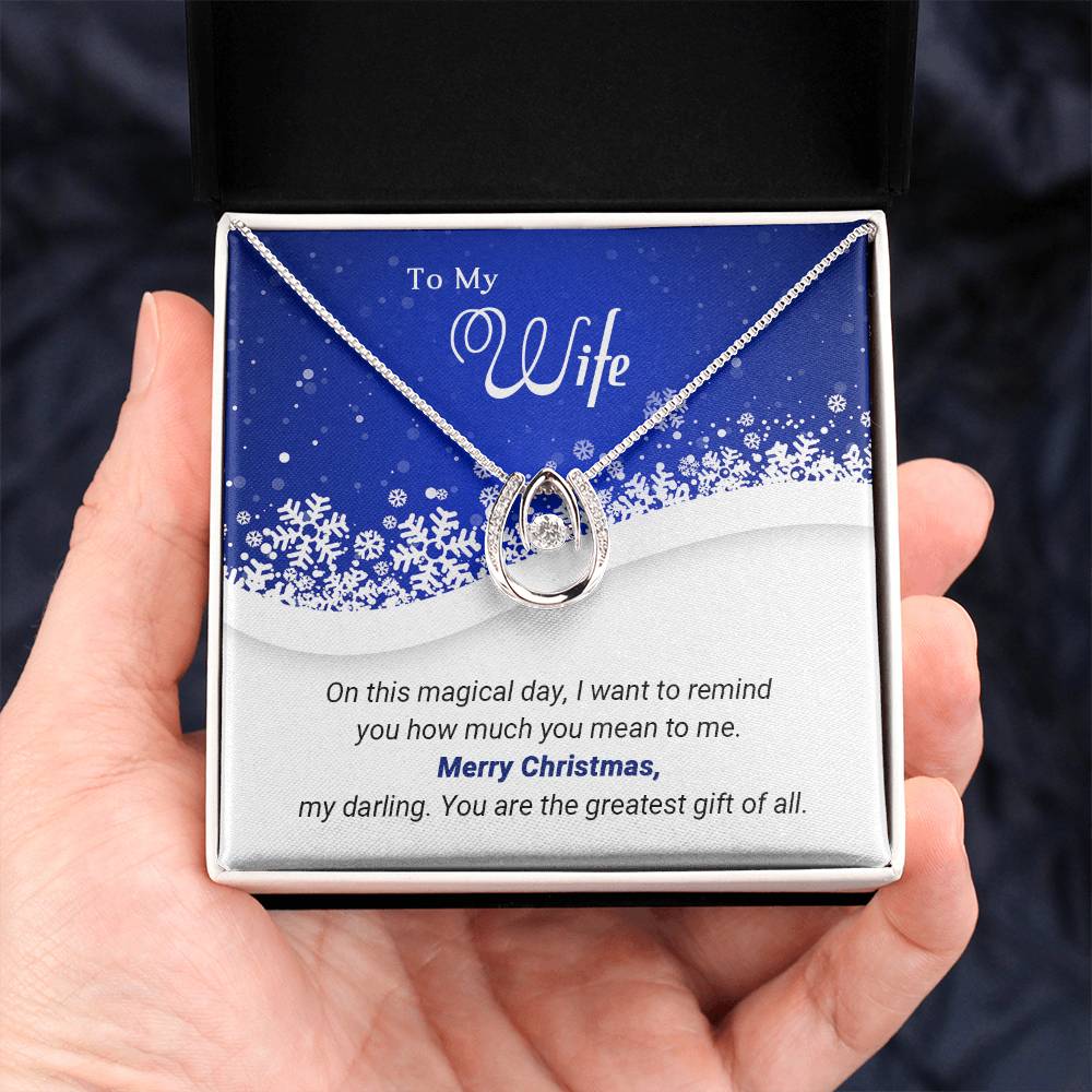 To My Wife - Greatest - Christmas Gift - Lucky In Love Necklace