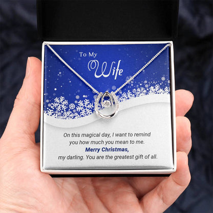 To My Wife - Greatest - Christmas Gift - Lucky In Love Necklace
