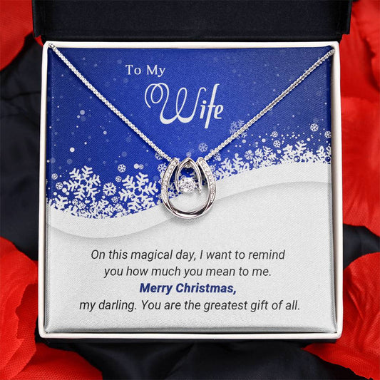 To My Wife - Greatest - Christmas Gift - Lucky In Love Necklace