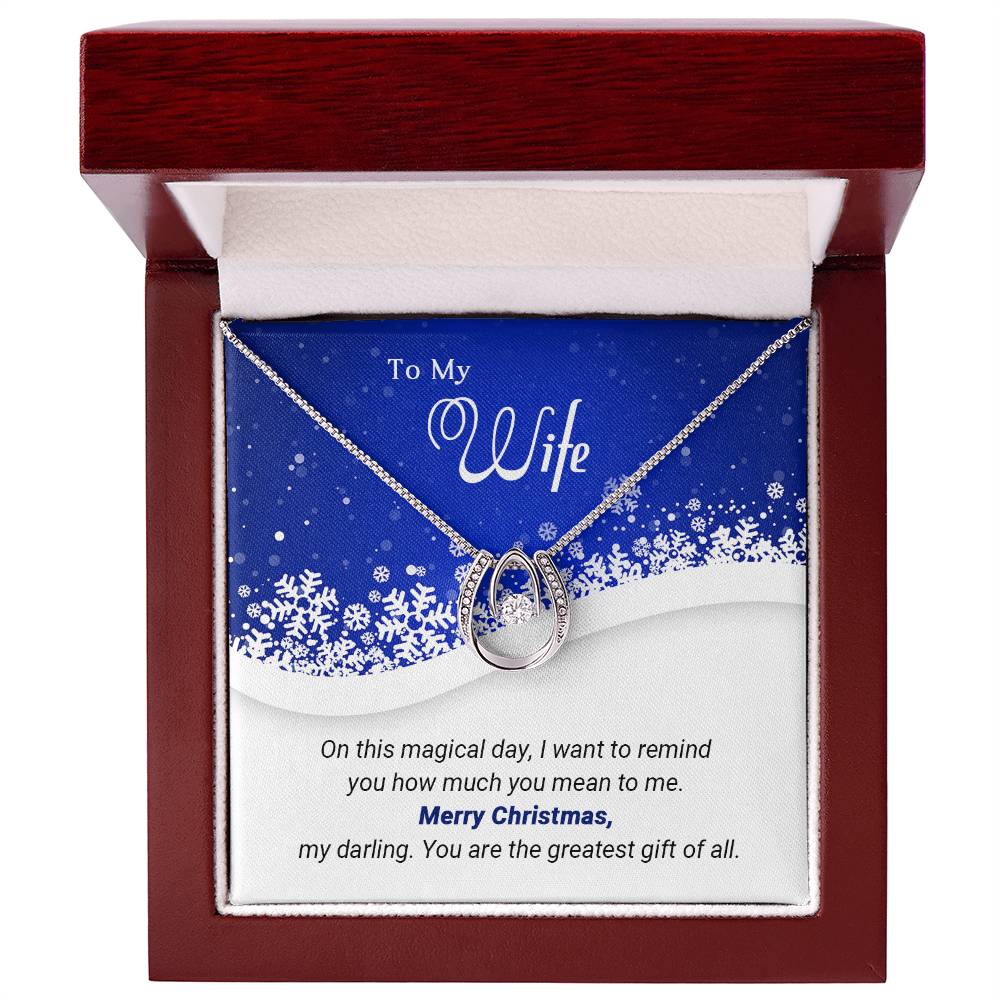 To My Wife - Greatest - Christmas Gift - Lucky In Love Necklace