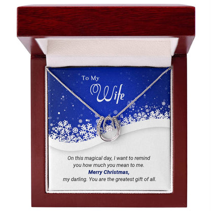 To My Wife - Greatest - Christmas Gift - Lucky In Love Necklace