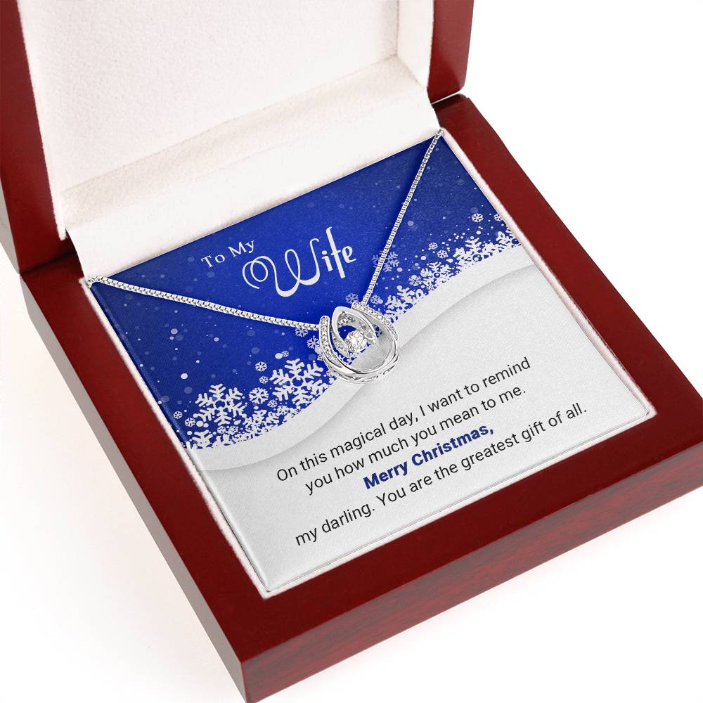 To My Wife - Greatest - Christmas Gift - Lucky In Love Necklace