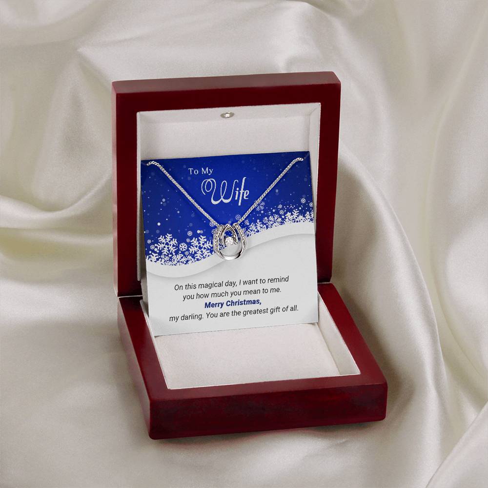 To My Wife - Greatest - Christmas Gift - Lucky In Love Necklace