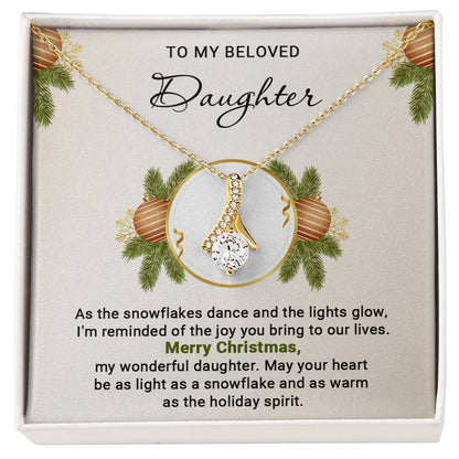 To My Beloved Daughter - Christmas Gift - Alluring Beauty Necklace