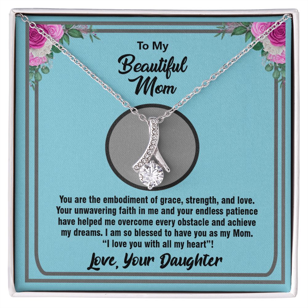 To My Beautiful Mom, Alluring Beauty Necklace - YERTIZZ.COM