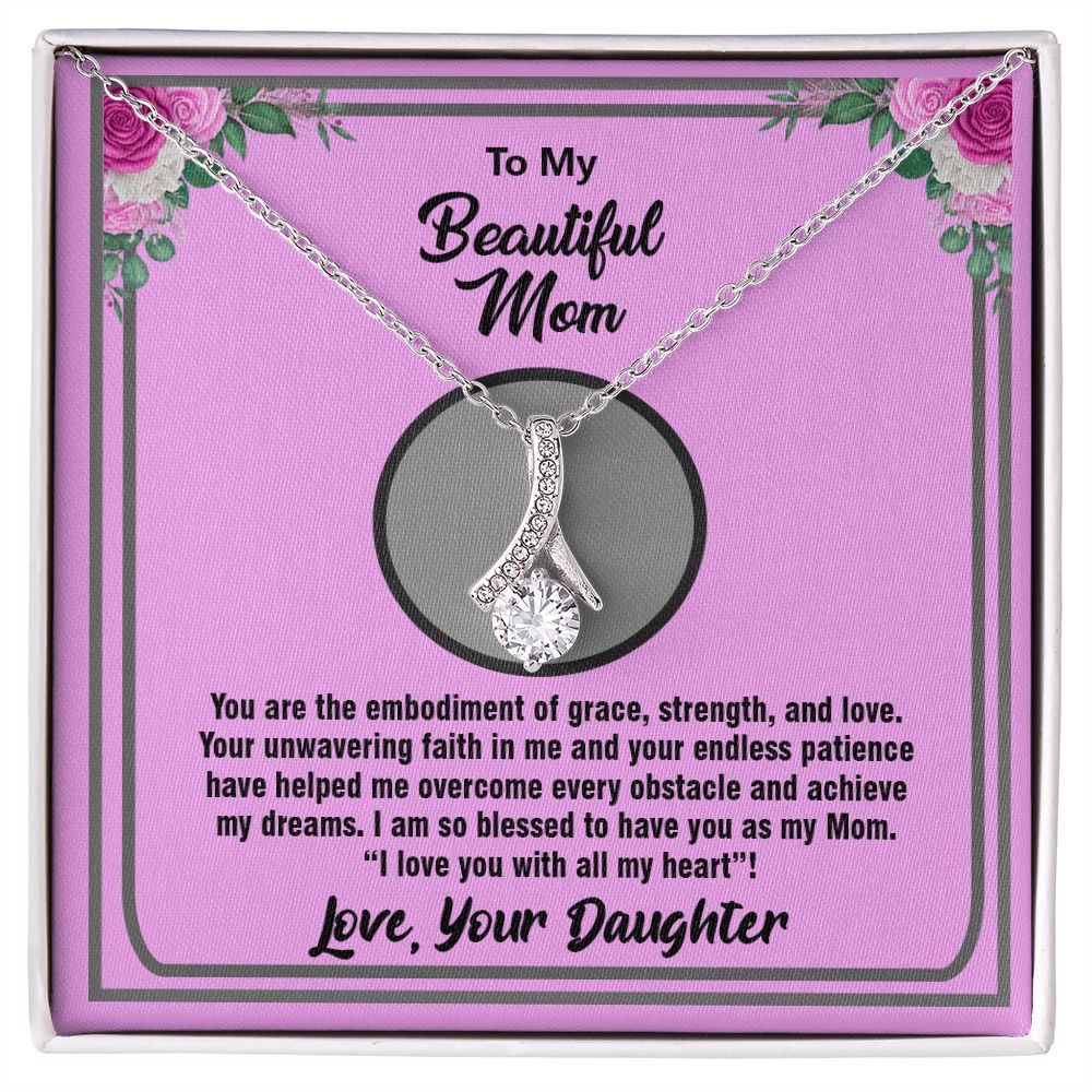 To My Beautiful Mom, Alluring Beauty Necklace - YERTIZZ.COM