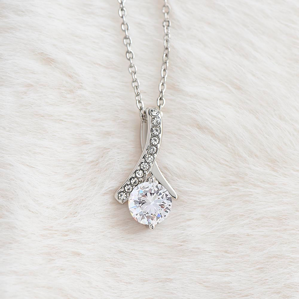 To My Beloved Mom, Love Your Son, Alluring Beauty Necklace - YERTIZZ.COM