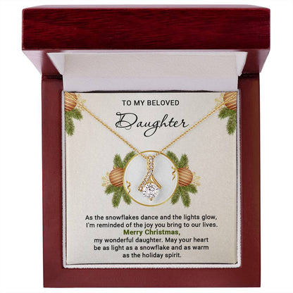To My Beloved Daughter - Christmas Gift - Alluring Beauty Necklace
