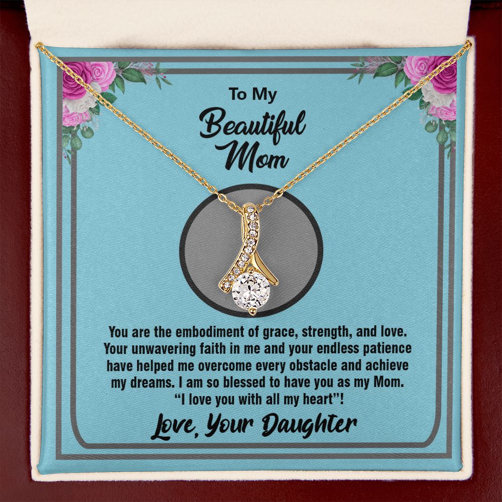 To My Beautiful Mom, Alluring Beauty Necklace - YERTIZZ.COM