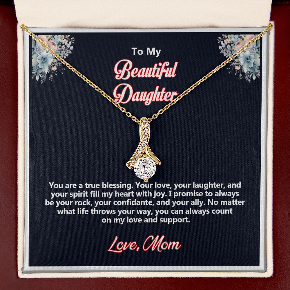 To My Beautiful Daughter, Alluring Beauty Necklace - YERTIZZ.COM